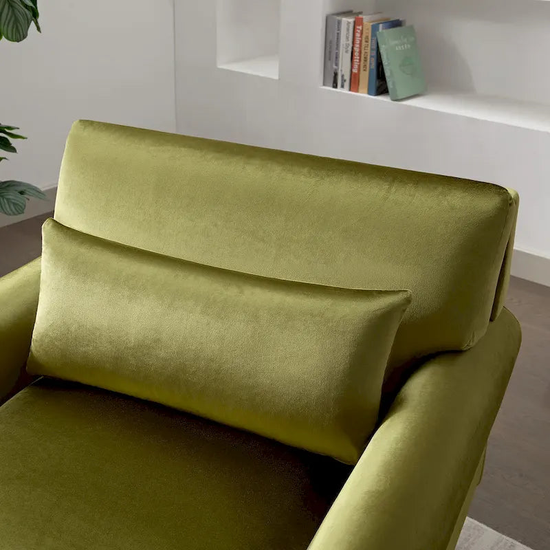 Poltrona d'accento in velluto da 37.8 con supporto lombare ergonomico