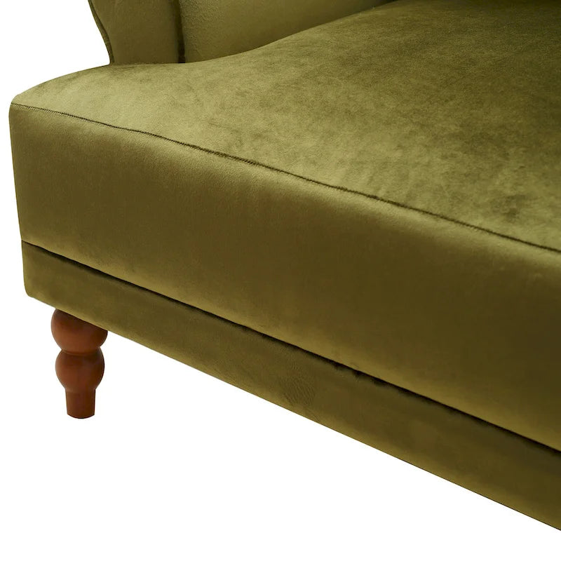 Poltrona d'accento in velluto da 37.8 con supporto lombare ergonomico