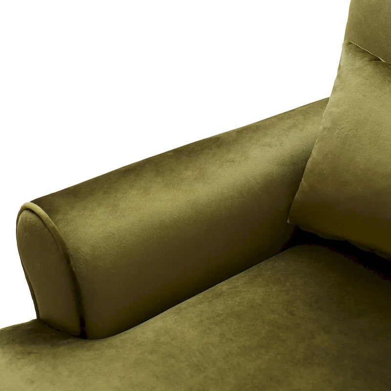 Poltrona d'accento in velluto da 37.8 con supporto lombare ergonomico