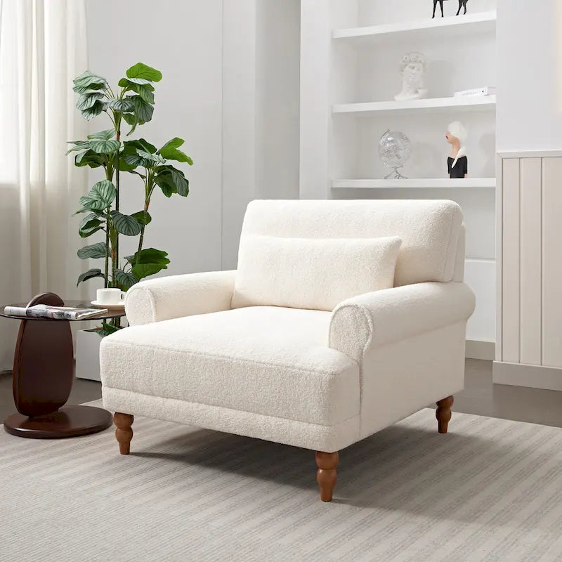 Poltrona d'accento in velluto da 37.8 con supporto lombare ergonomico