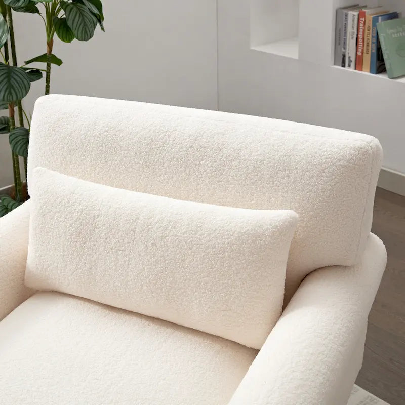 Poltrona d'accento in velluto da 37.8 con supporto lombare ergonomico