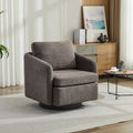 Poltrona girevole d'accento in ciniglia dal design moderno ed elegante e con imbottitura soffice - 31.5W