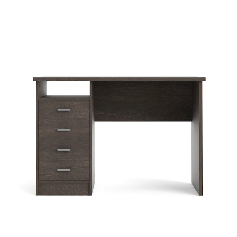 Bureau à domicile à 4 tiroirs avec étagère ouverte - design scandinave