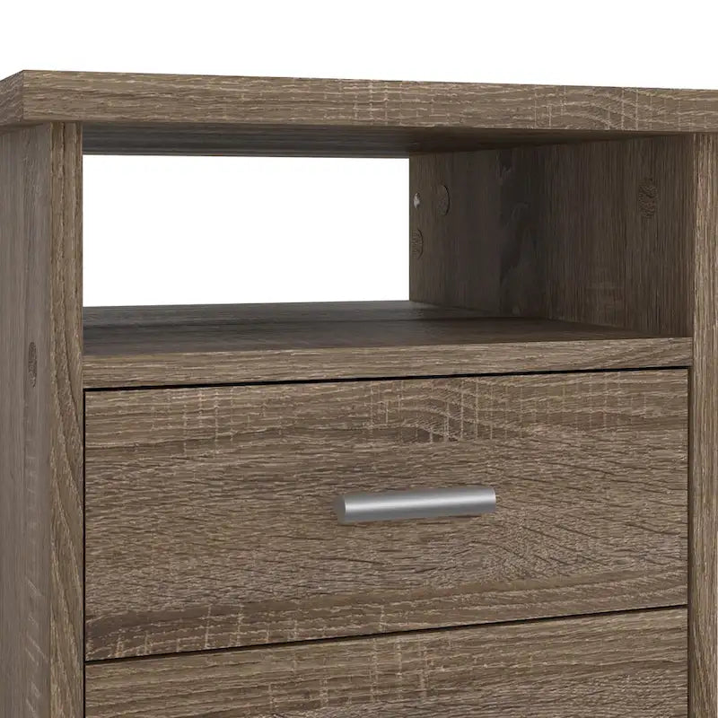 Scrivania da ufficio domestico a 4 cassetti con ripiano aperto - design scandinavo