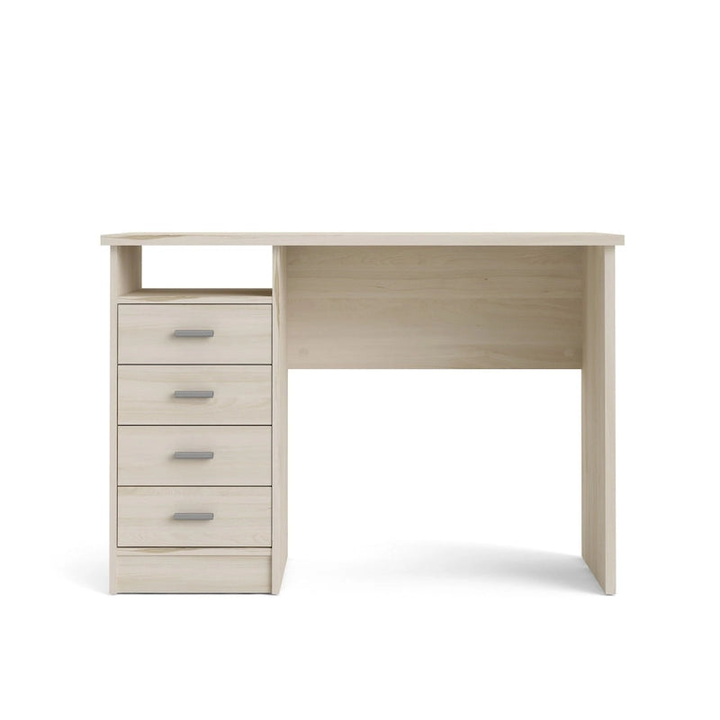Scrivania da ufficio domestico a 4 cassetti con ripiano aperto - design scandinavo