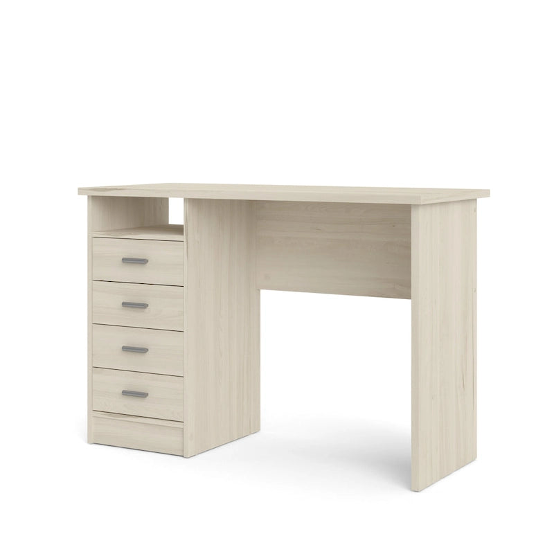 Scrivania da ufficio domestico a 4 cassetti con ripiano aperto - design scandinavo