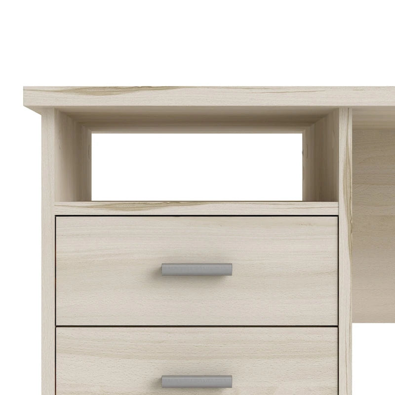 Scrivania da ufficio domestico a 4 cassetti con ripiano aperto - design scandinavo