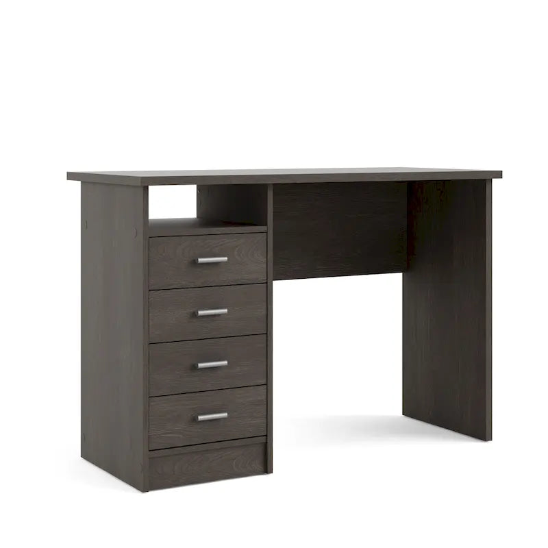 Scrivania da ufficio domestico a 4 cassetti con ripiano aperto - design scandinavo
