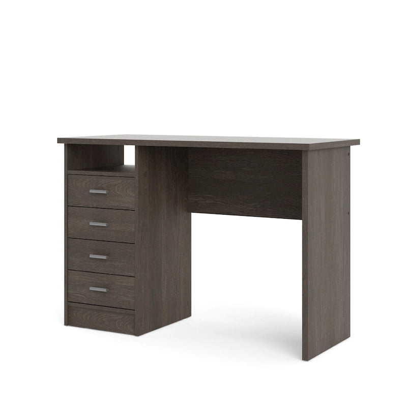 Scrivania da ufficio domestico a 4 cassetti con ripiano aperto - design scandinavo