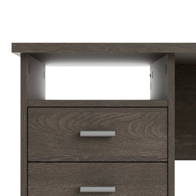 Scrivania da ufficio domestico a 4 cassetti con ripiano aperto - design scandinavo