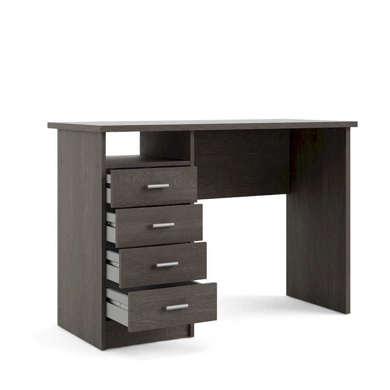Scrivania da ufficio domestico a 4 cassetti con ripiano aperto - design scandinavo