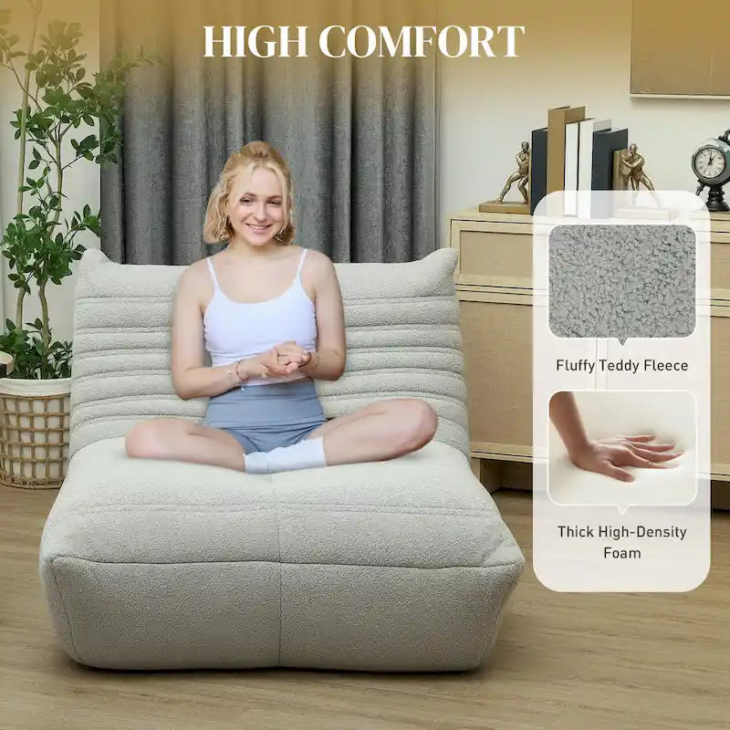 Oversized Bean Bag Chair for Adults with High Density Foam
