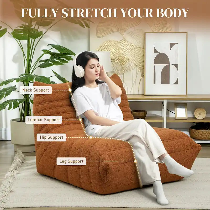 Übergroßer Sitzsack für Erwachsene mit hochdichtem Schaumstoff