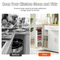 Grande isola da cucina da 53 pollici con mobile contenitore per bidone della spazzatura (sgabello non incluso)