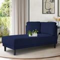 Chaise longue angolare in lino da 65"