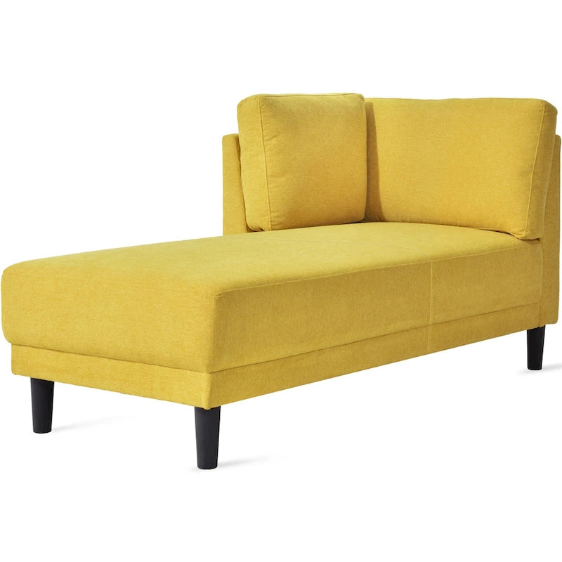 Chaise longue angolare in lino da 65"