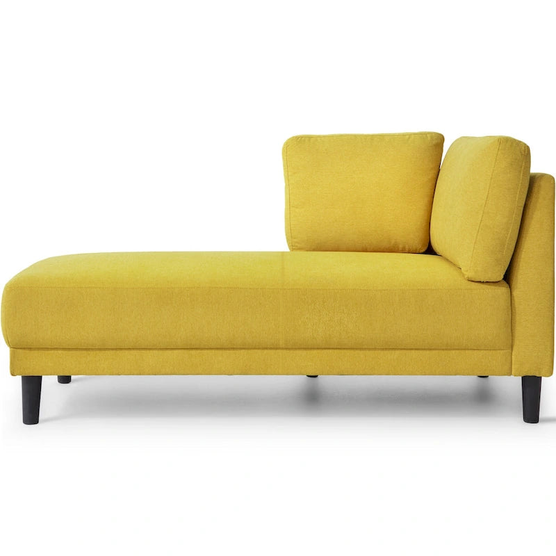 Chaise longue angolare in lino da 65"