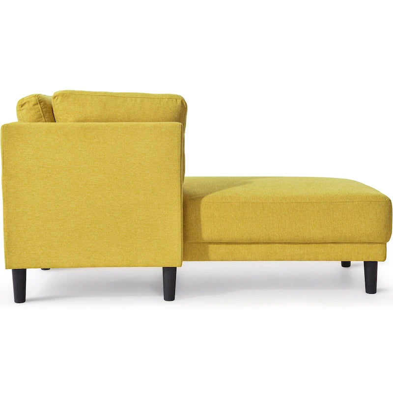 Chaise longue angolare in lino da 65"