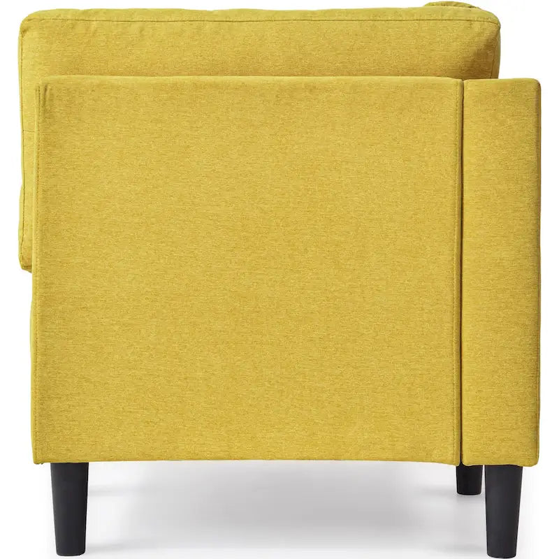 Chaise longue angolare in lino da 65"