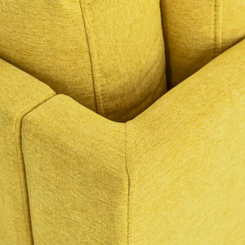 Chaise longue angolare in lino da 65"