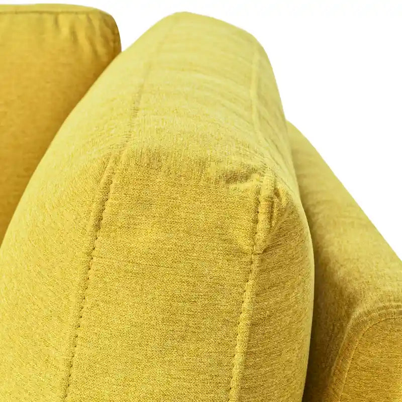 Chaise longue angolare in lino da 65"