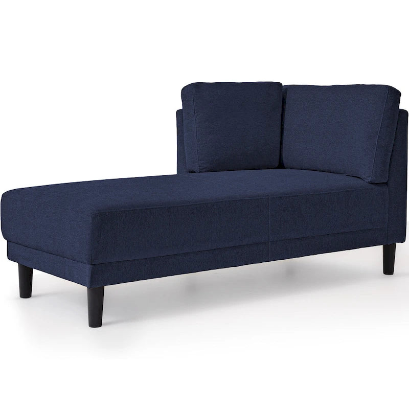 Chaise longue angolare in lino da 65"