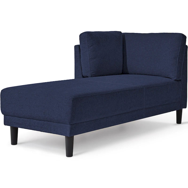 Chaise longue angolare in lino da 65"
