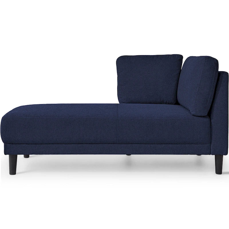 Chaise longue angolare in lino da 65"