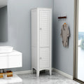 Mobile da bagno stretto indipendente a 5 ripiani con 2 ante a persiana - 15.35 x 15.35 x 63.00