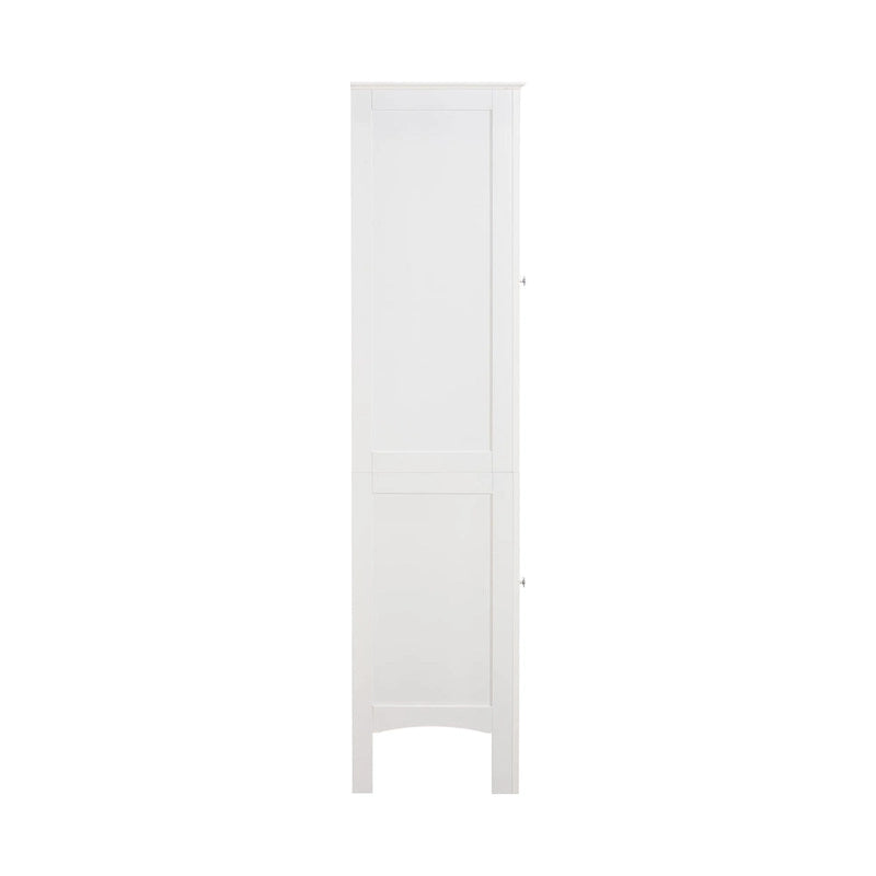 Mobile da bagno stretto indipendente a 5 ripiani con 2 ante a persiana - 15.35 x 15.35 x 63.00