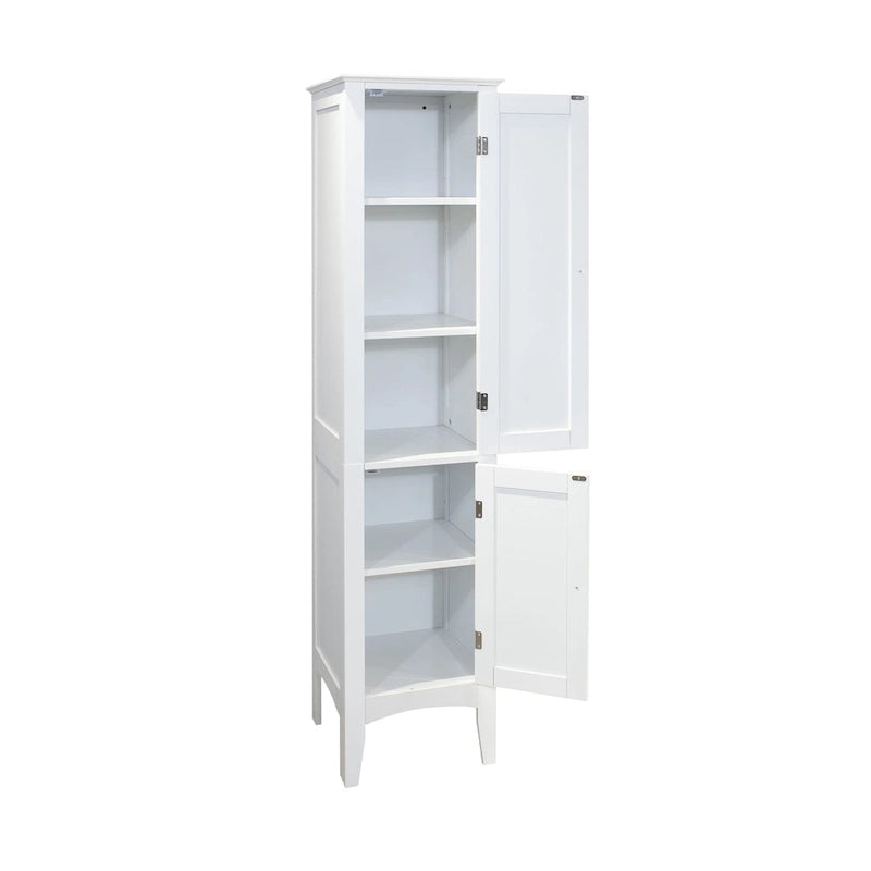 Mobile da bagno stretto indipendente a 5 ripiani con 2 ante a persiana - 15.35 x 15.35 x 63.00