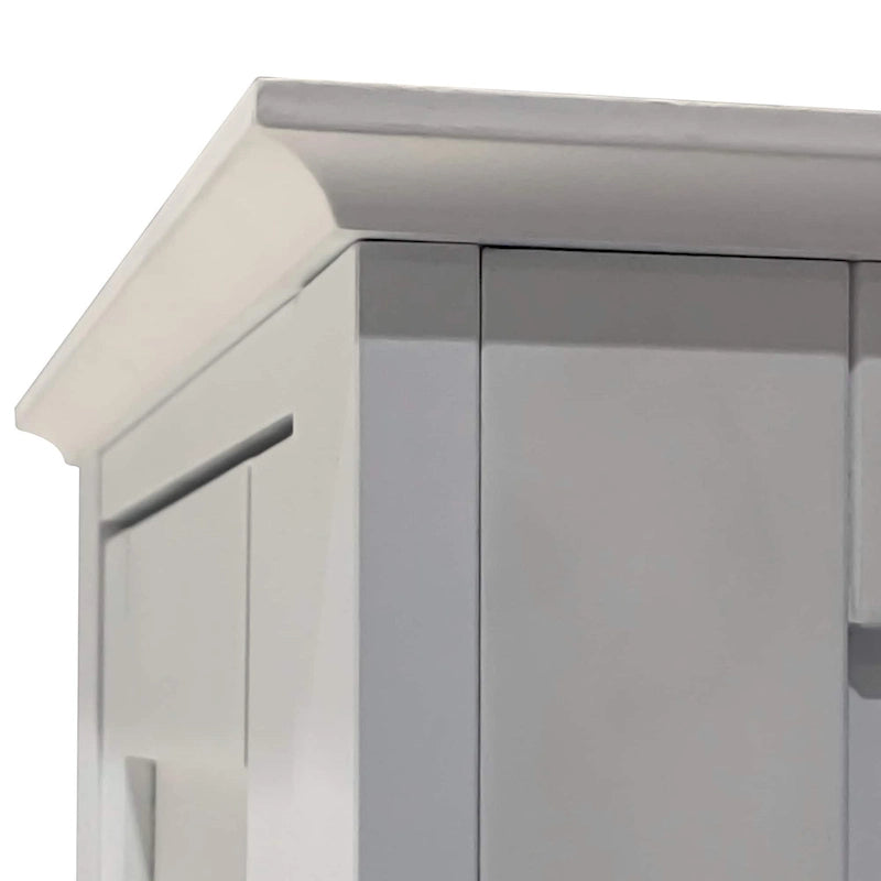 Mobile da bagno stretto indipendente a 5 ripiani con 2 ante a persiana - 15.35 x 15.35 x 63.00