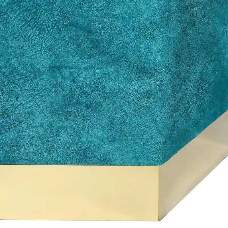 Pouf esagonale imbottito, sgabello da toeletta e poggiapiedi