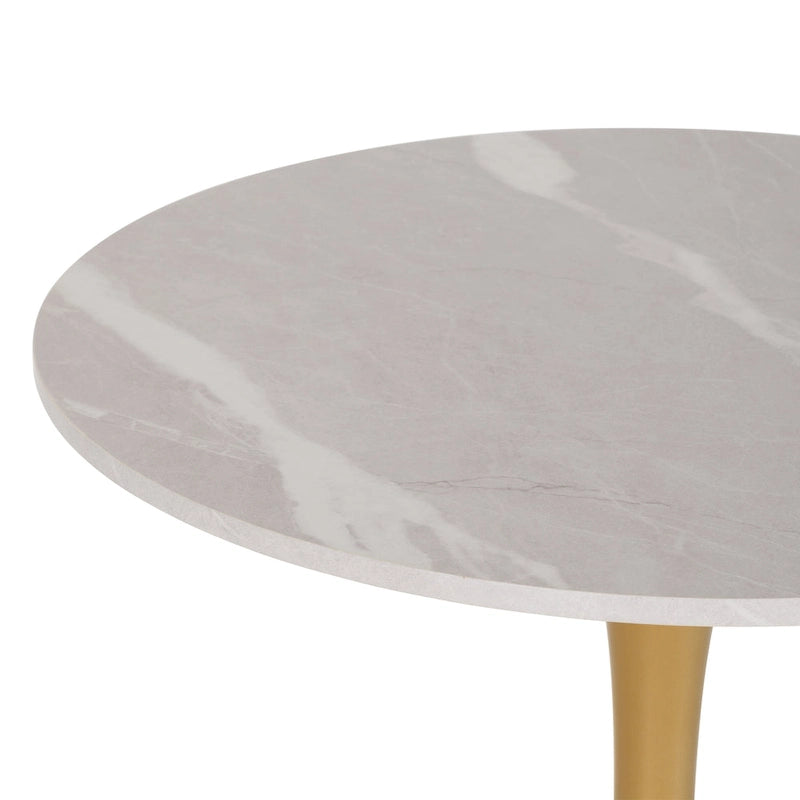 Tavolo da bistrot rotondo da 28" con base a piedistallo