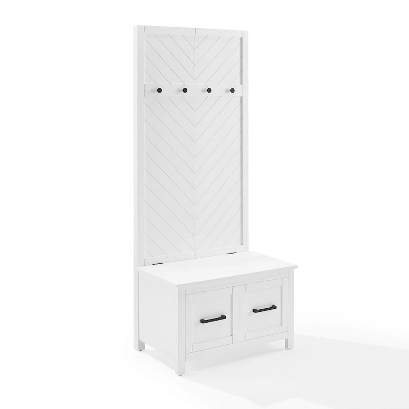 Herringbone Hall Tree with Lift-Top Storage Bench - 30W x 19D x 70.25H
