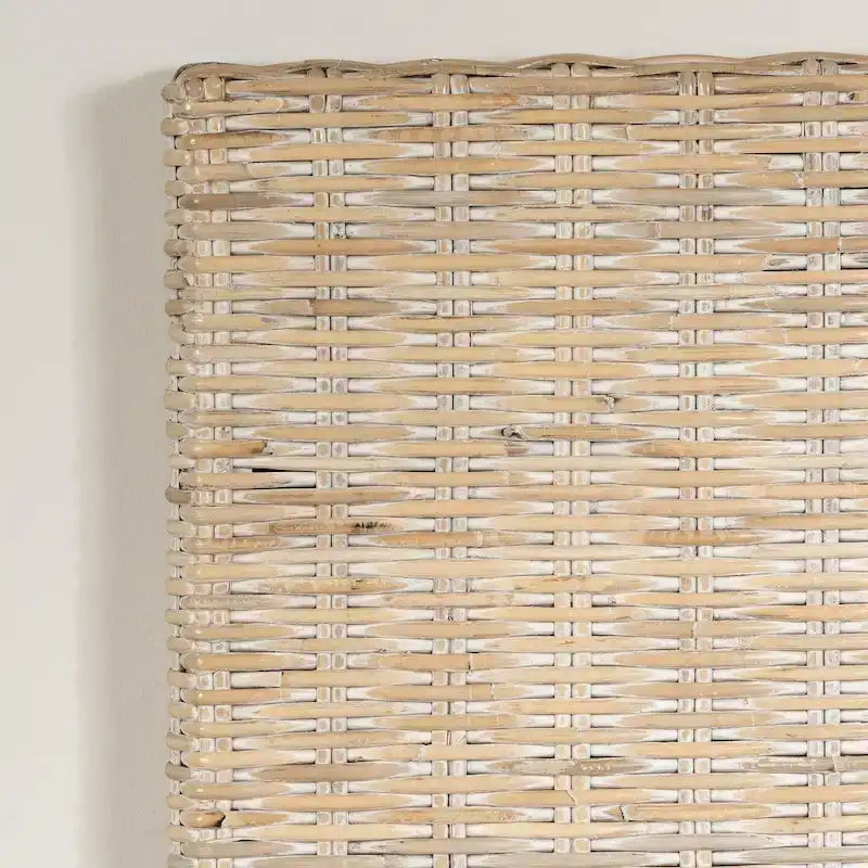 Testiera in rattan intrecciato a mano - montaggio a parete