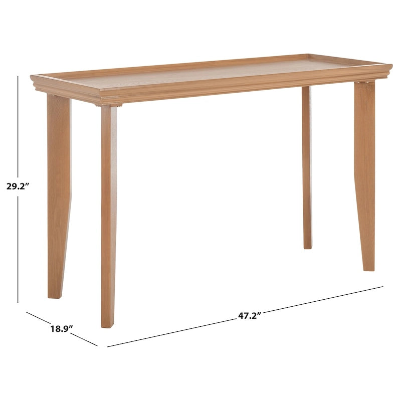 Console con gambe curve e piano incassato - 47x19x29