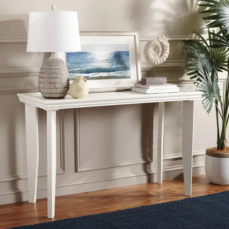Console con gambe curve e piano incassato - 47x19x29