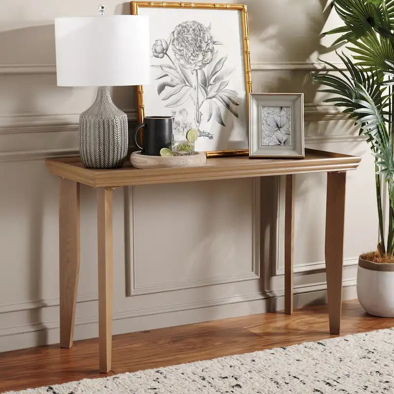 Console con gambe curve e piano incassato - 47x19x29