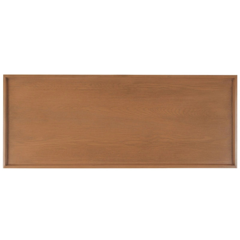 Console con gambe curve e piano incassato - 47x19x29