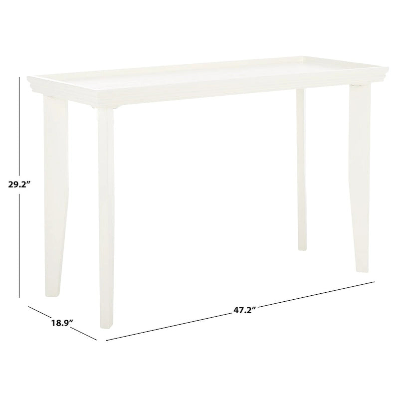 Console con gambe curve e piano incassato - 47x19x29