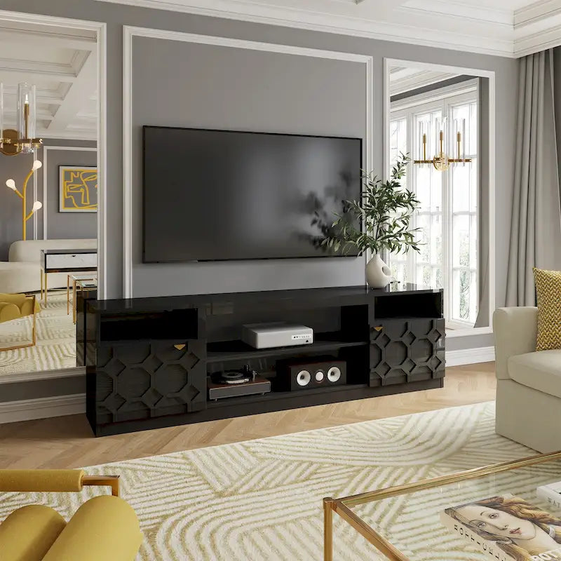 Meuble TV de 70 à finition très brillante