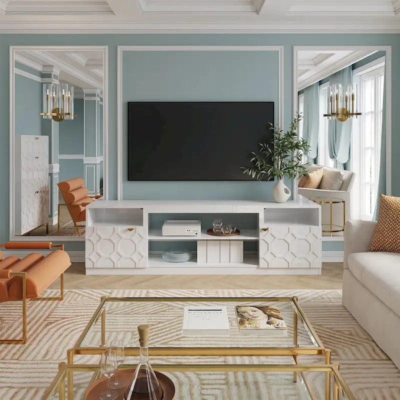 Meuble TV de 70 à finition très brillante
