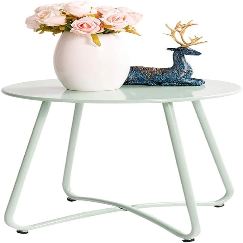 Petite table d'appoint ronde en métal