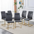 Sedie da pranzo moderne, set da 6, con sedute imbottite morbide in similpelle