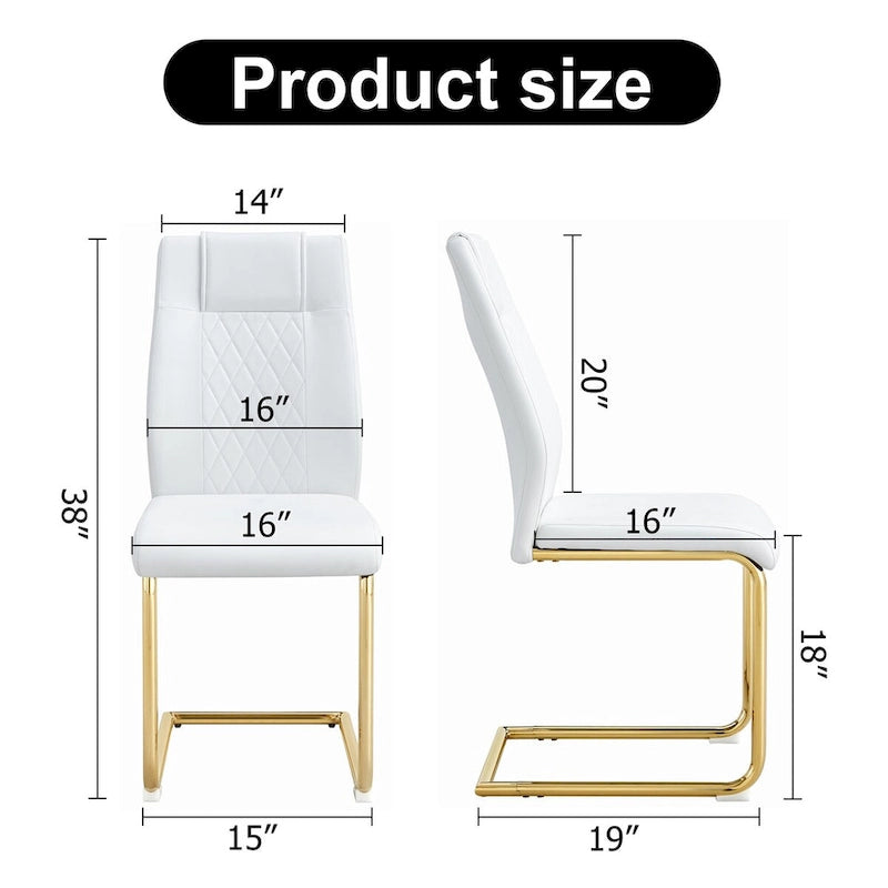 Chaises de salle à manger modernes, lot de 6, avec assises souples en similicuir