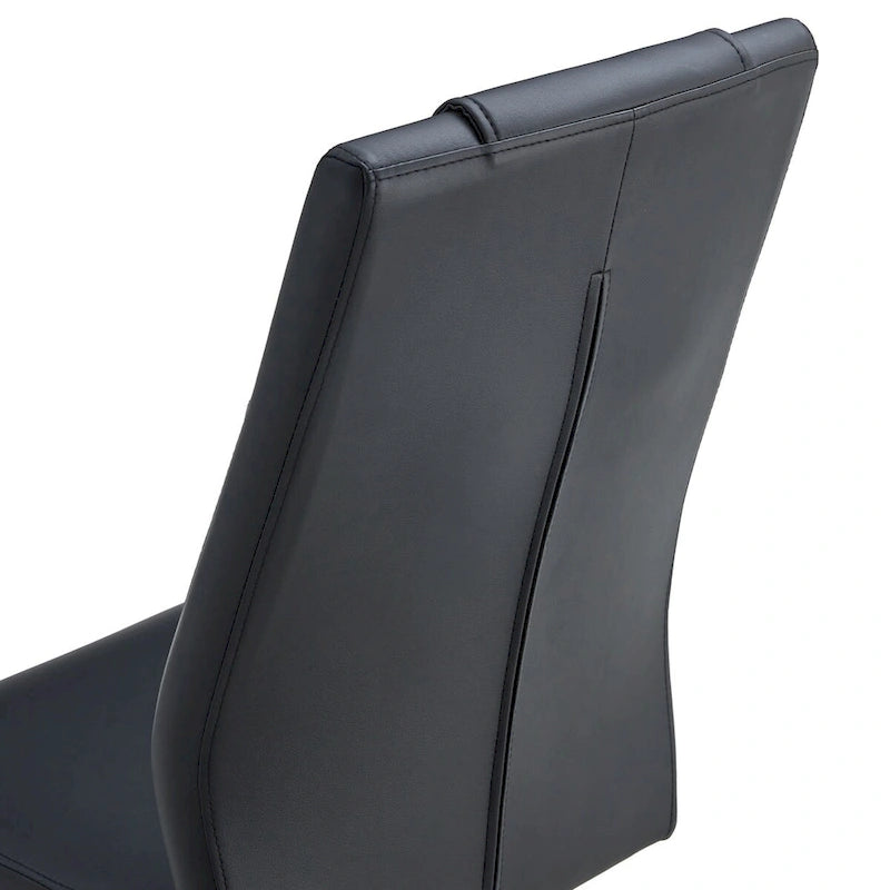 Sedie da pranzo moderne, set da 6, con sedute imbottite morbide in similpelle