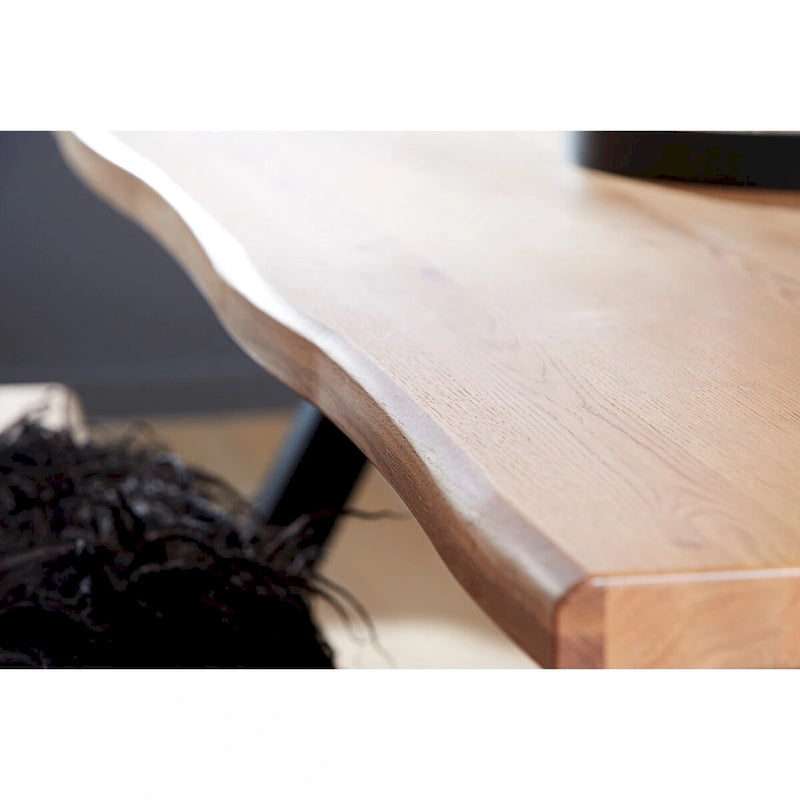 Table à manger scandinave à bord ondulé - 39.4W x 82.6L x 29.5H