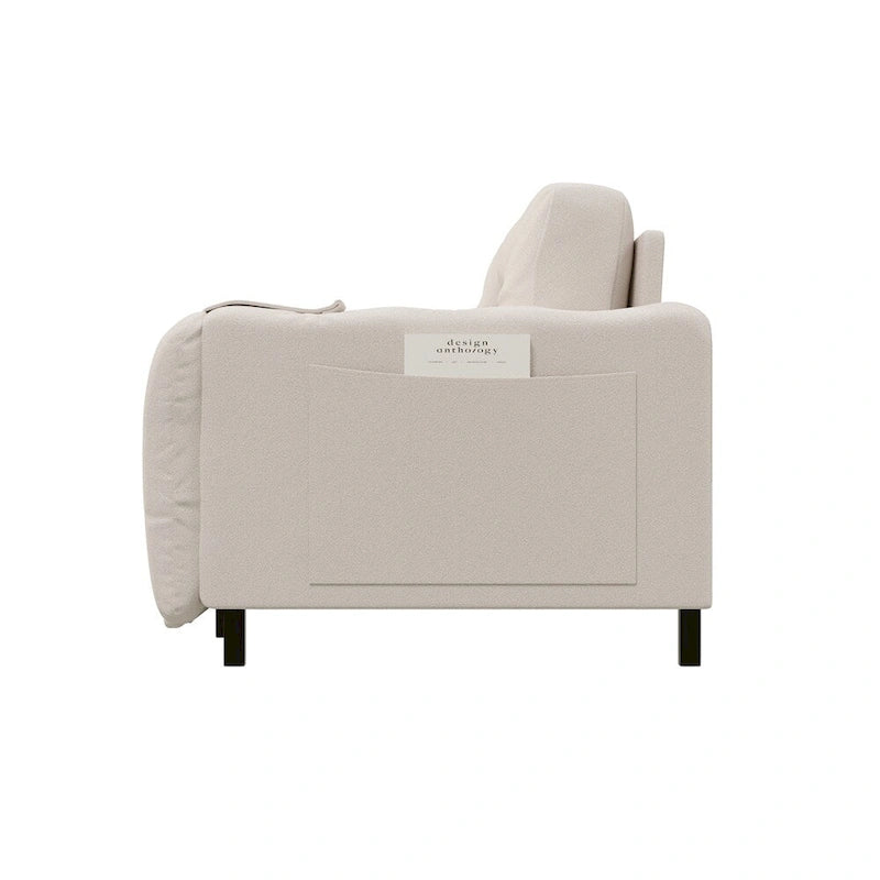 Divano letto queen size da 66" con materasso estraibile e sistema idraulico