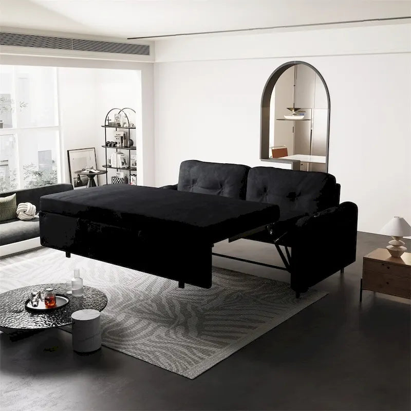 Divano letto queen size da 66" con materasso estraibile e sistema idraulico